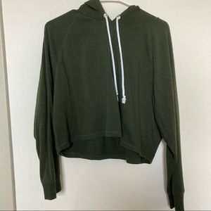 H&M Green Crop Top Hoodie